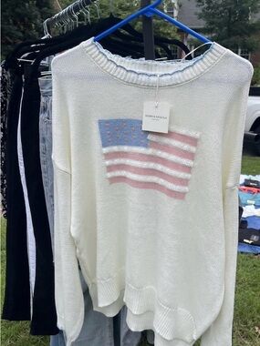 USA Flag Knit Sweater